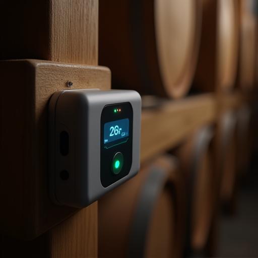 Sensor IoT controlando temperatura de bodega